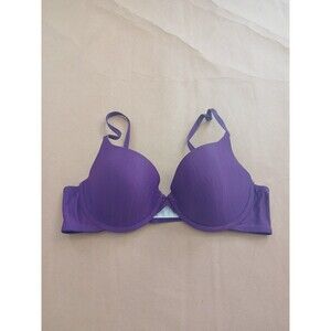 Vassarette Bra Womens 38B Purple Underwire Padded Push Up Style 75-760